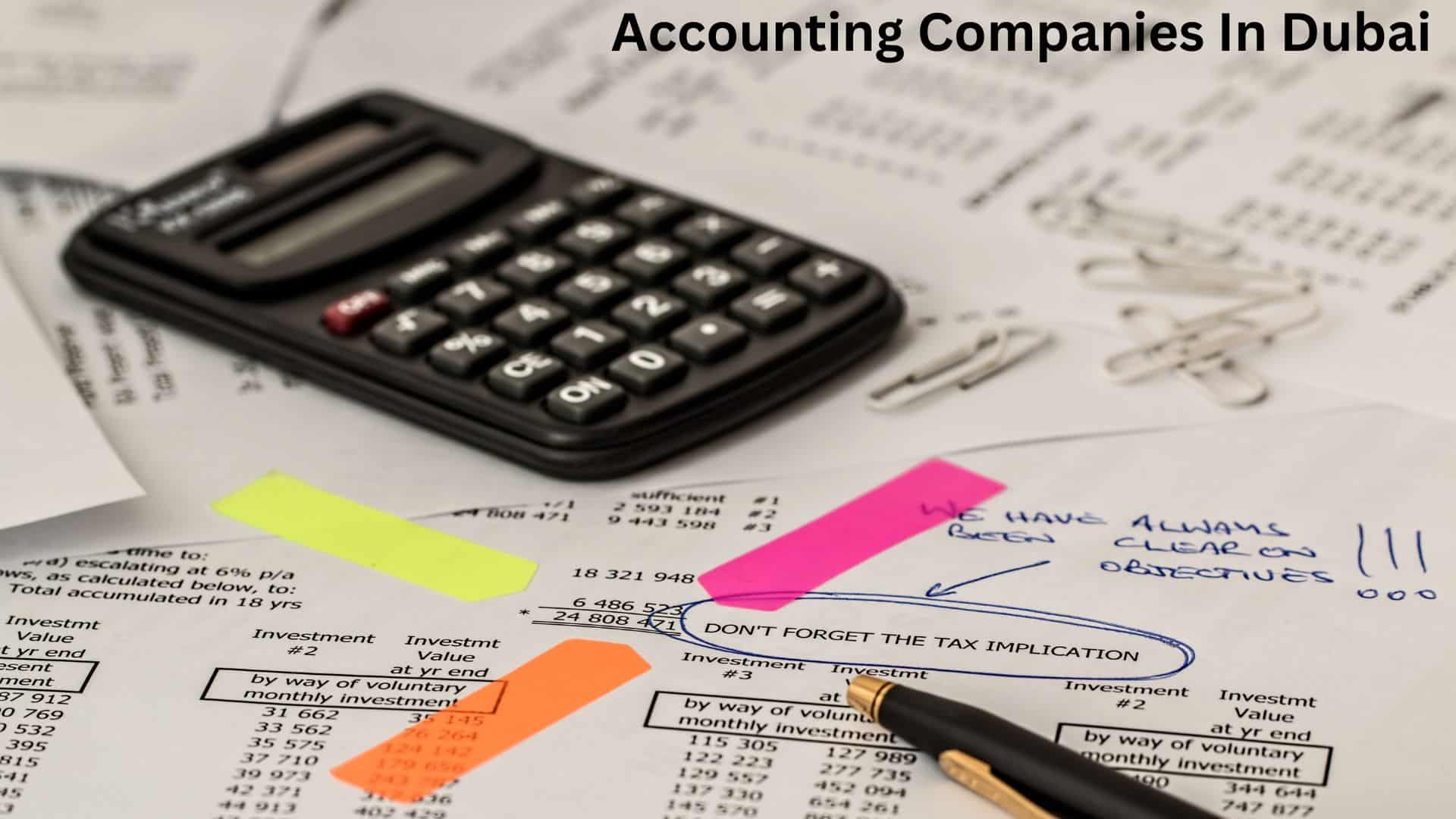 Accounting Companies In Dubai